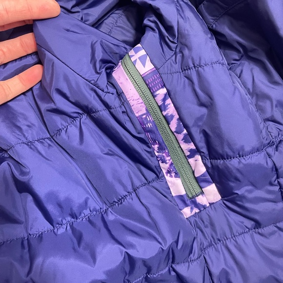 the north face purple pattern hooded ski coat winter jacket size medium - Picture 3 of 10
